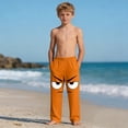 thumbnail image 6 of Orange Kids Girl Boy Hawaiian Tropical Straight Leg Long Leg Print Trousers Pants for Kid Spandex Beach Brunch Fall Summer Trousers Pants 2026 Clothes 13 Years, 6 of 9