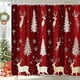 thumbnail image 4 of Cortina de ducha con estampado digital navideño, impermeable, resistente al moho, de poliéster, incluye ganchos, ideal para la decoración del baño., 4 of 6