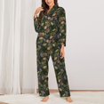 thumbnail image 2 of Hirioo Camouflage Skulls for Women's Pajama Sets 2 Piece Pjs Women's Long-Sleeved Pajama Set Button Down Sleepwear,S-XXL-X-Large, 2 of 7
