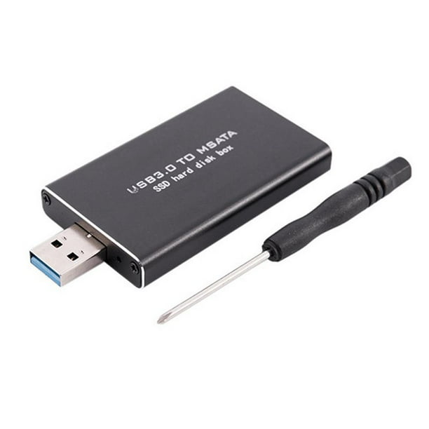 MSATA una USB USB 3.0 una MSATA SSD Carcasa USB3.0 una MSATA Estuche Adaptador de Disco Duro M2 SSD Caja de HDD Externa Estuche de HDD