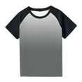 thumbnail image 2 of ZyeKqe Boys Girls T Shirts Toddler Crewneck Short Sleeve Shirts Gradient Color Loose Fitted Summer Tops, 2 of 9