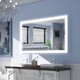 thumbnail image 3 of ANGELES HOME 55" x 32" LED Bathroom Mirror with Lights, Wall Mounted Vanity Mirror for Bathroom, Lighted Bathroom Vanity Mirror with Anti-Fog, 3 Colors Dimmable, Memory Function, Super Bright, 3 of 12