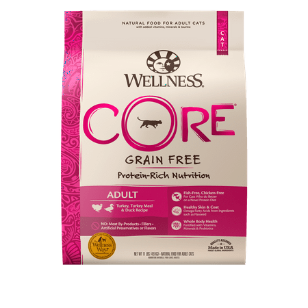 UPC: 0076344088608 | Wellness CORE Grain-Free Turkey Turkey Meal & Duck Recipe Dry Cat Food 11 Pound Bag