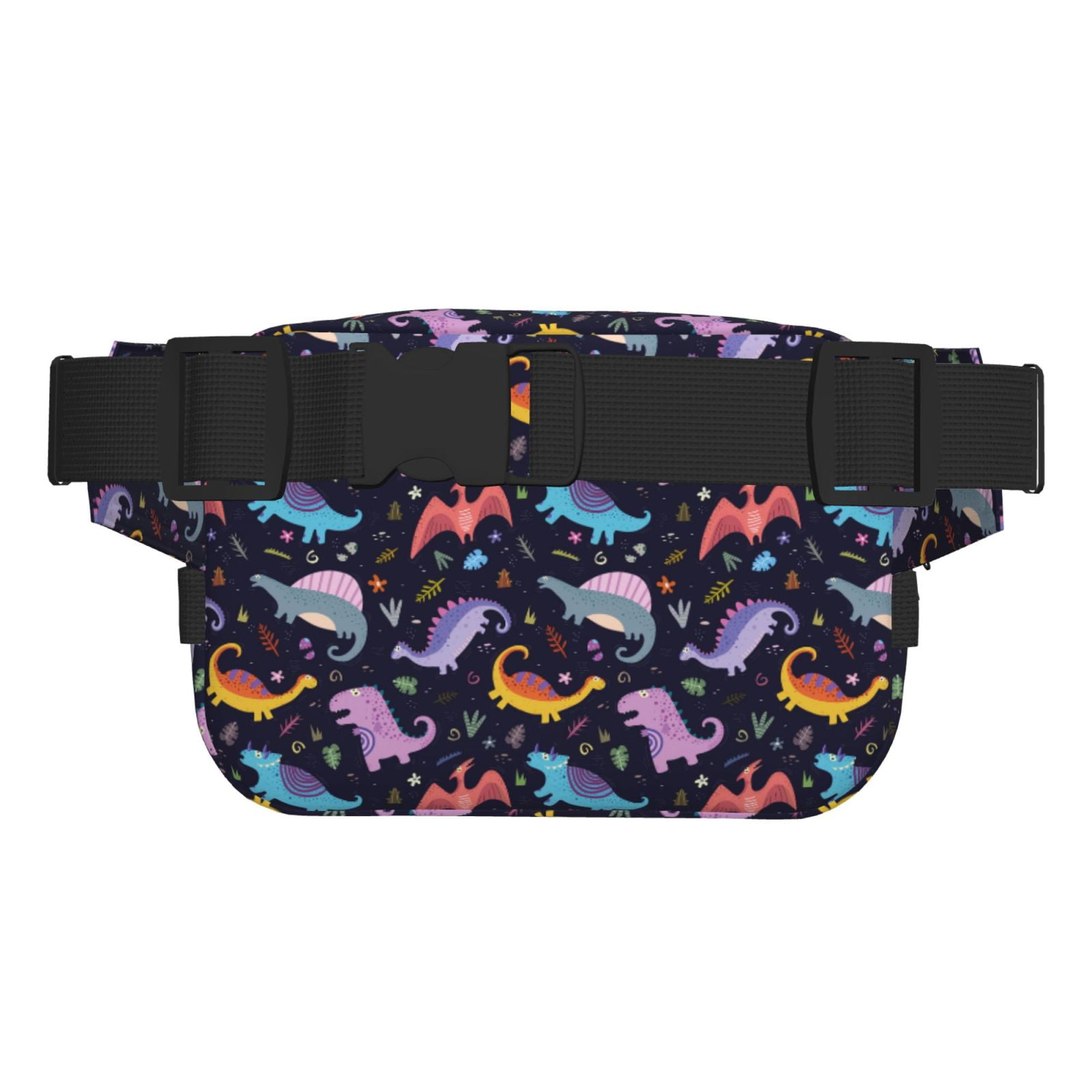 Kdxio Cartoon Dinosaur Crossbody Double Layer Waist Bag Belt Bag for Unisex Fanny Pack Fashion Waist Packs for Hiking Running Shopping Traveling