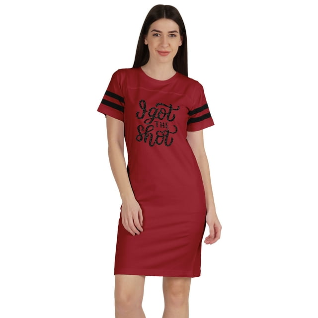 Inkmeso T-Shirt Instruit Motivé Vacciné Drôle Pro-Vaccin Robe à Encolure Bateau