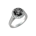 thumbnail image 2 of 14K White Gold 2.60 CTW Black Diamond Ring with Diamonds Halo Filigree With Accents, 2 of 4