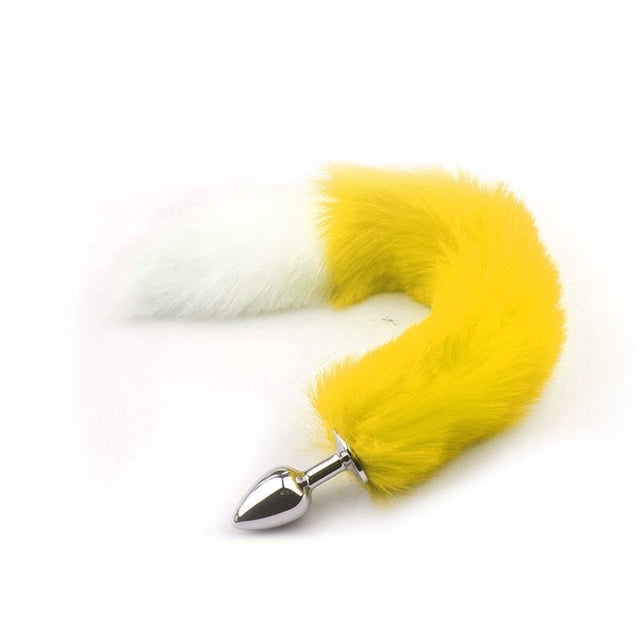 Juguetes sexuales para mujer Cosplay Fox Mask Tail Anal Plug Metal Anus Butt Plug Mask Half Cat Mask Party Sexy Adult Mask Juego Máscaras BDSM Tan Jianjun unisex