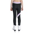thumbnail image 2 of LiiYii Kids Girls Figure Skating Pants High Waist Ice Skating Leggings Gym Yoga Slim Fit Bottoms Light Purple 8, 2 of 6