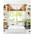 thumbnail image 6 of Valances for Windows Fall Orange Rod Pocket Cafe Window Treatments Valance Curtains for Kitchen Bathroom Laundry Basement Windows 60"x18", 6 of 6