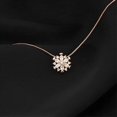 thumbnail image 3 of Women's Crystal Snowflake Necklace Snowflake Pendant Necklace Clavicle Chain, 3 of 5