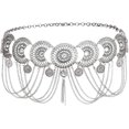 thumbnail image 1 of Cadena de cintura vintage Cadena de cuerpo de cristal de diamantes de imitación tallado hueco, 1 of 5