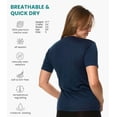 thumbnail image 3 of 𝗕𝗥𝗘𝗔𝗧𝗛𝗔𝗕𝗟𝗘 Women’s Merino Wool Short Sleeve T-Shirt with  Included Hiking Socks - Merino.tech, 3 of 10