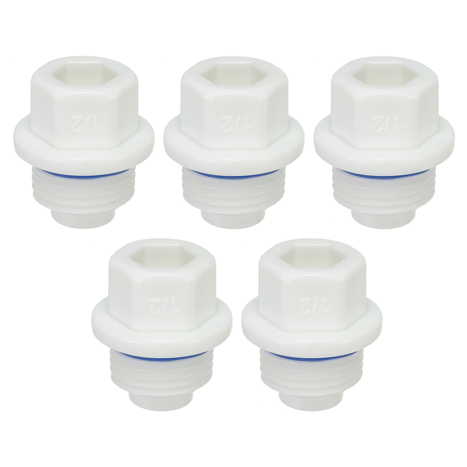 Uxcell 8-Piece Plastic Hole Plugs 50x25mm Oval - Pipe End Caps For Furniture & Metal Tubing