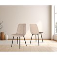 thumbnail image 4 of Leo Dining Chair, Set of 2, Beige, 4 of 7