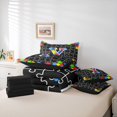 thumbnail image 6 of Catabedysis Educational Puzzle Print 7 Pieces Full Size Bedding Sets,Multicolor Jigsaw Initial Y Full Size Bed in a Bag,Black Reversible For Girls, 6 of 7