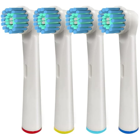 Toothbrush Replacement Heads Compatible with Oral B Braun, Pk of 4 Best Professional Brush Heads for Oralb Kids, Soft, Sensitive, Triumph, Pro 1000