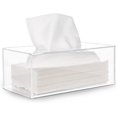 thumbnail image 1 of Facial Tissue Dispenser Box Cover Holder Clear Acrylic Rectangle Napkin Organizer For Bathroom, Kitchen And Office Room$square Paper Facial Tissue Box, 1 of 3