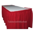 thumbnail image 3 of POLYESTER PLEATED TABLE SET SKIRT skirting Catering Trade Show Dj set up kit", (Color: Red - Size: 21' Table skirt), 3 of 3