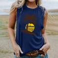 thumbnail image 2 of Penkiiy Hawaiian Beach Tank Tops for Women Summer Sunshine Graphic Sleeveless Tee Vintage Palm Tree Tee Hawaiian Vacation Shirts S Navy, 2 of 5