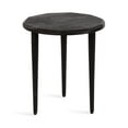 thumbnail image 5 of Kate and Laurel Tavares Modern Wooden Round Side Table, 18 x 18 x 20, Black, Solid Wood Accent End Table with Textured Top and Faceted Edge for Use as Indoor Plant Stand or Living Room Decor Piece, 5 of 10