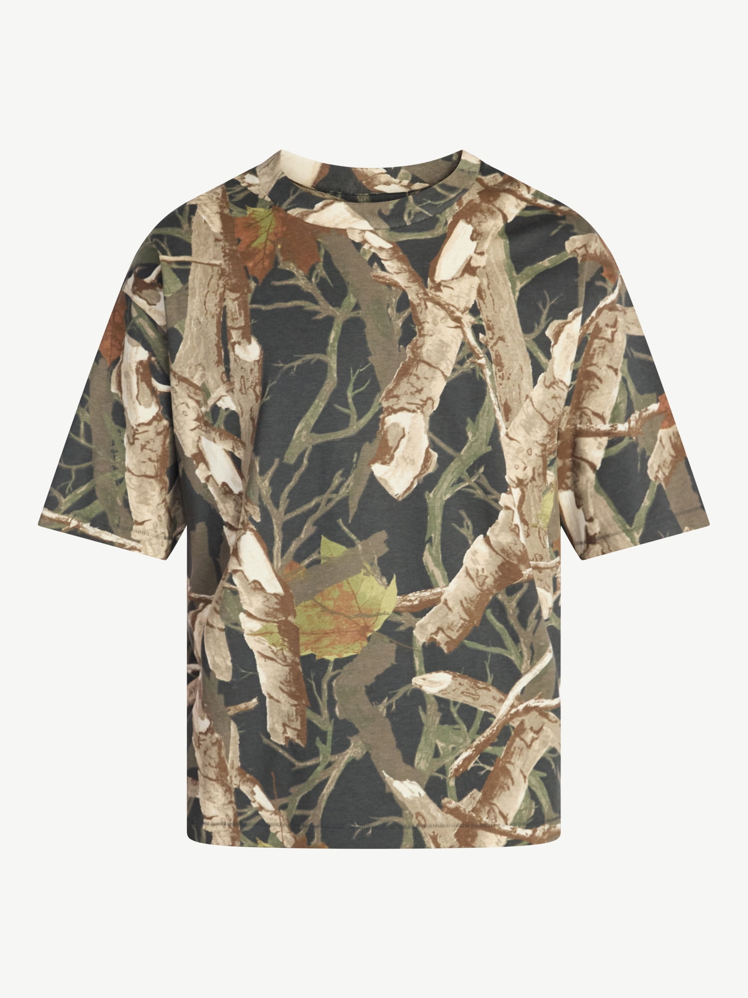 No Boundaries Cotton Oversized Cropped Tee with Short Sleeves, Men's and Big Men's XS-5XL