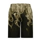 thumbnail image 3 of Pantalones Cortos de Cintura Elástica para Hombre con Bolsillos Pantalones Cortos de Longitud de Rodilla con Impresión de Llama, Pantalones de Playa Casuales con Cordón Elástico, 3 of 6