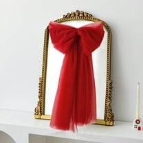 Red Christmas Bows Outdoor Decorations For Wreath 29.53x13.78in Large Christmas Bow Ornaments Snow Veil Ribbon Bows Christmas Tree Decorations Wreath Decoration for Xmas Party Home Decor