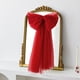 thumbnail image 4 of Decoración de lazo de terciopelo para árbol de Navidad 75cm | Adorno de cinta de felpa roja de gran tamaño | Decoración de pared para ventana colgante | Pliegue de memoria que no se desvanece, 4 of 6