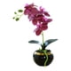 thumbnail image 5 of Wosthever Bonsái de orquídeas artificiales, maceta de Phalaenopsis en maceta, de planta falsa realista para el jardín del hogar, rosa rosa violeta 2piezas, 5 of 6