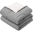 thumbnail image 6 of Sheetsnthings Reversible Down Alternative Comforter, Medium Warmth (41-Ounces of Fill) Oversized Queen Blanket, Grey-White, 6 of 7