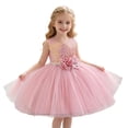 thumbnail image 2 of ATORRE Flower Girls Dress Round Neck Sleeveless Stylish Princess Dresses for Wedding Birthday Holiday, Girl's Formal Dress Hot Pink B 1-2 Years, 2 of 7