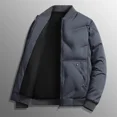 thumbnail image 3 of Chaqueta de plumón Chaqueta de plumón ultraligera para hombre 2024 Nueva chaqueta de plumón de pato gris Abrigo informal cálido con cuello de béisbol Ropa Chaqueta para hombre, 3 of 4