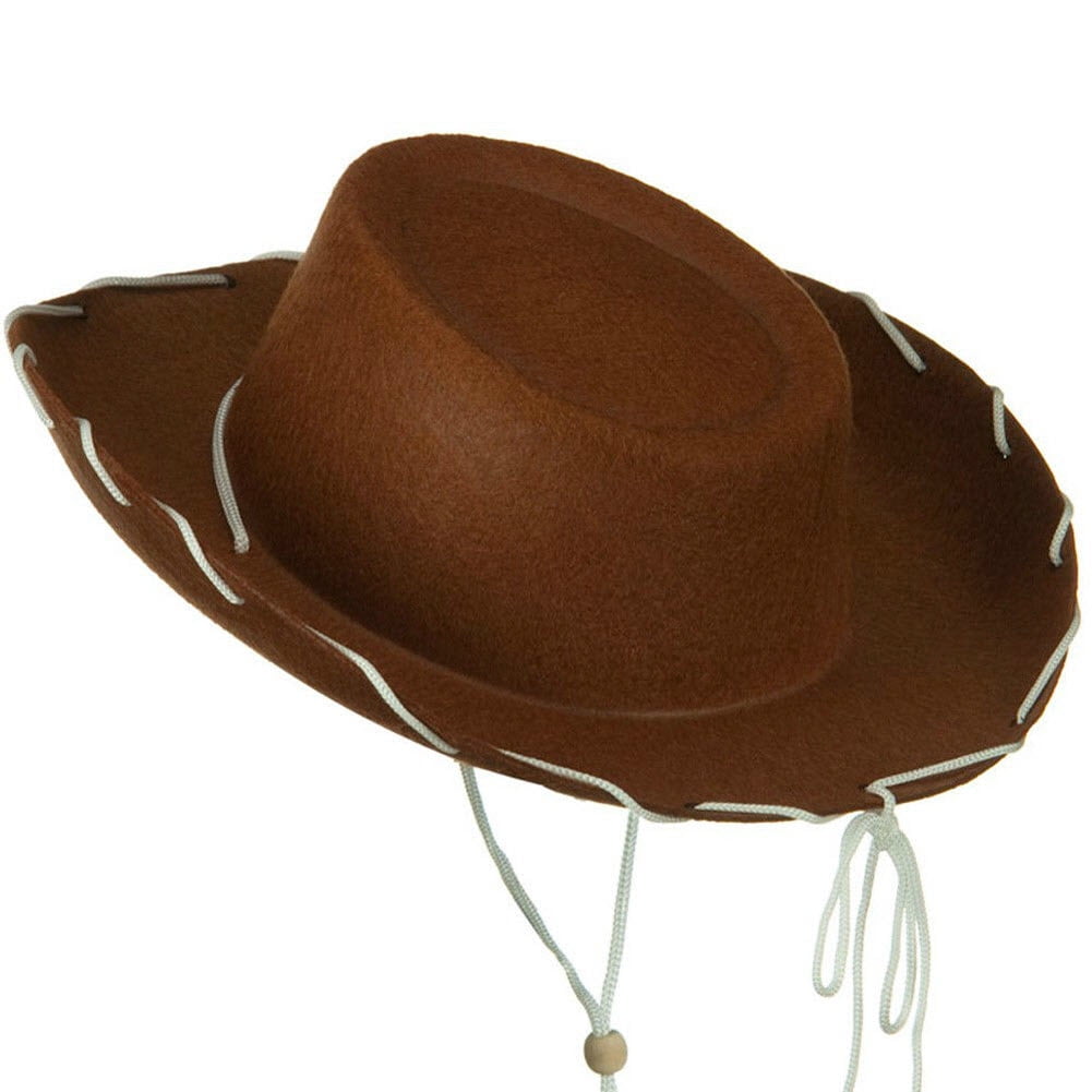 Brown Felt Cowboy Child Hat Woody Toy Story Cowgirl Sheriff Costume Movie Kids - Walmart.com