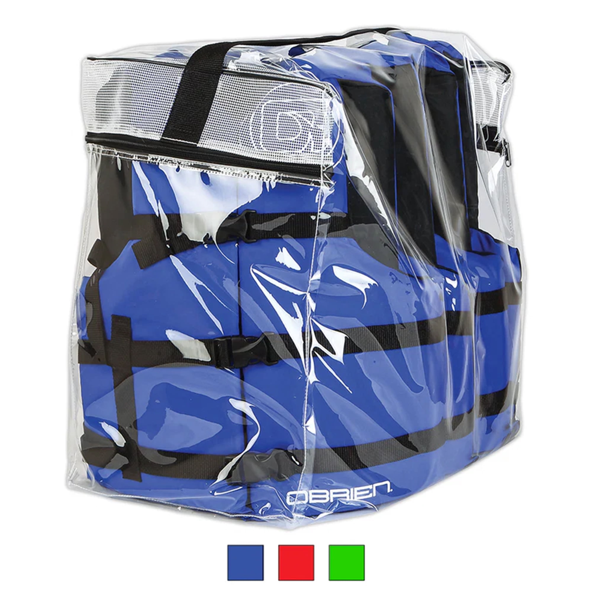 O'Brien Adult One Size Nylon USCGA Life Jacket with Adjustable Belts, Pack of 4, Blue