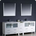 thumbnail image 5 of Fresca Torino 84" Light Oak Modern Double Sink Bathroom Vanity with Side Cabinet and Integrated Sinks, 5 of 5