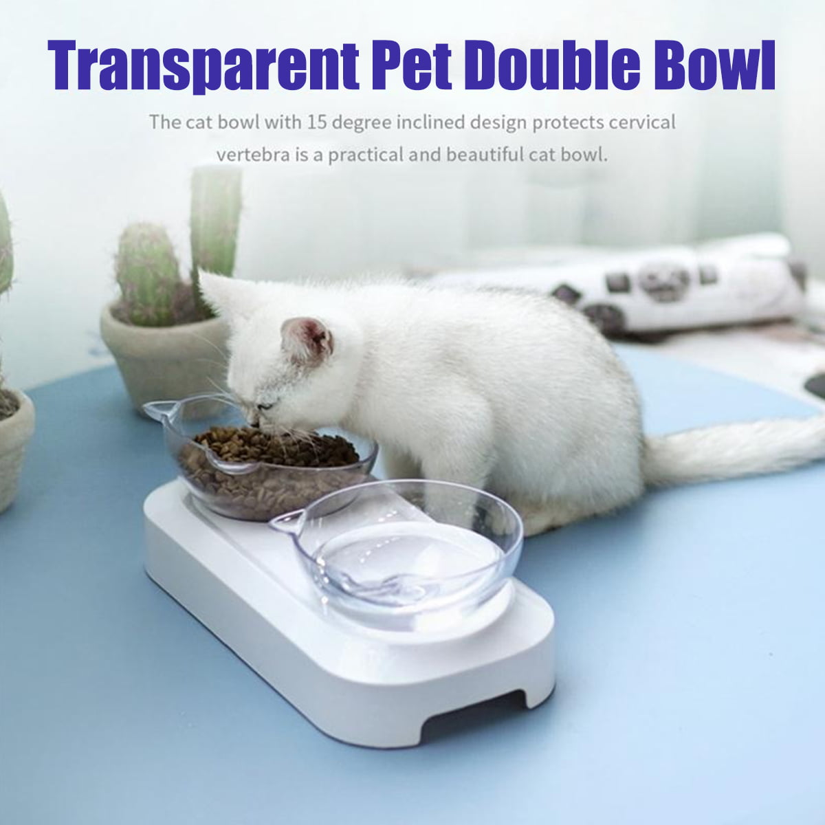 1 PC Practical Detachable Double Use Feeder Bowl Auto Water Feeder for Cat Dog 