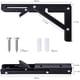 thumbnail image 4 of 2 soportes de estante plegables de 200 mm, soporte plegable para estante de pared, soporte plegable resistente, soporte de consola plegable negro para estante de pared de mesa, capacidad de carga de, 4 of 5