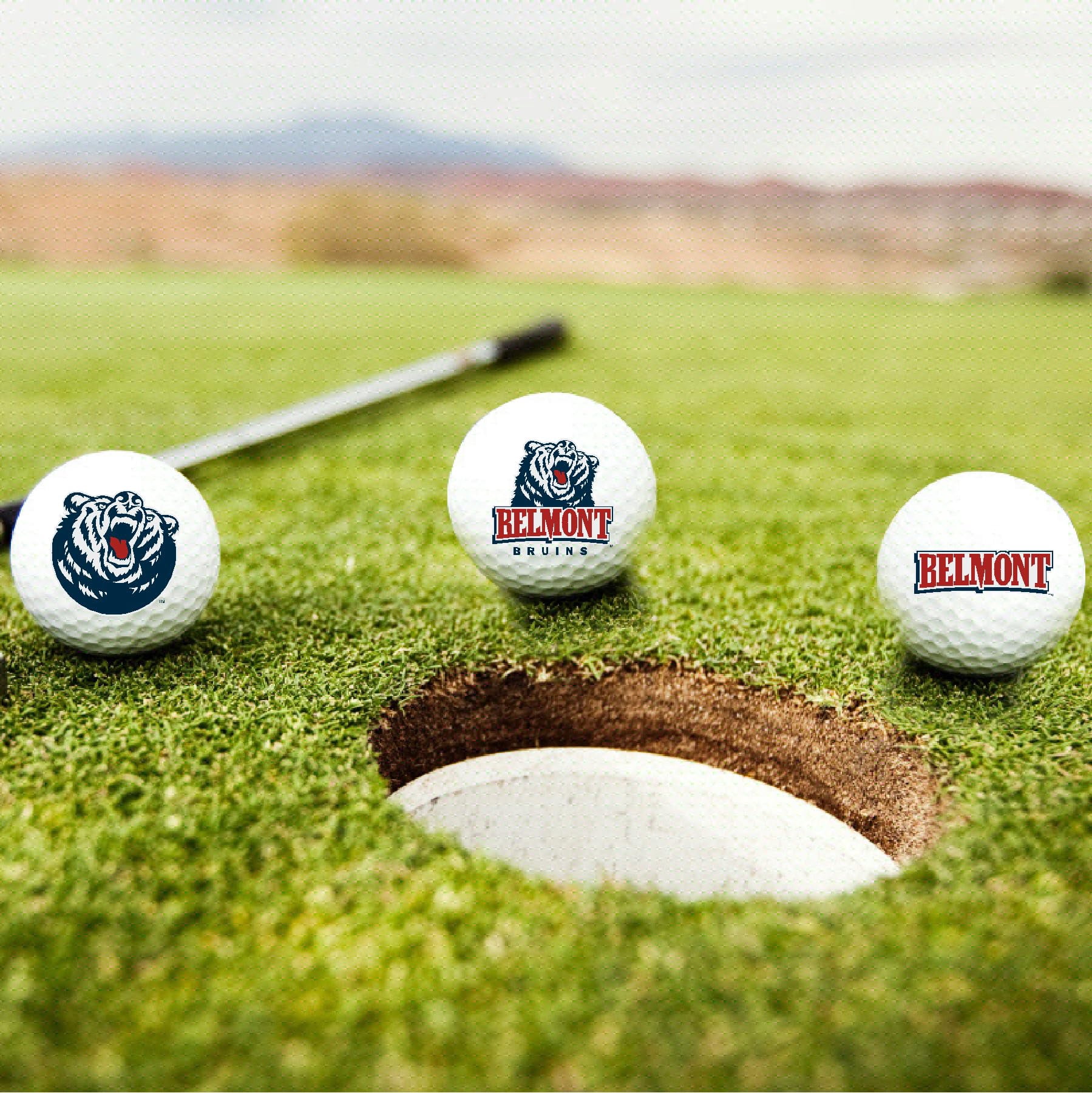 Belmont University Bruins Logo Edition Officially Licensed NCAA Taylormade Distance+ Golf Balls 12-Pack (Dozen)