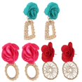 thumbnail image 5 of Pendientes de aleación de moda con forma de flor, pendientes colgantes, accesorio de joyería, regalo, 5 of 5