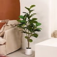 thumbnail image 7 of DR.Planzen 4.5ft Artificial Fiddle Leaf Fig Tree, Tall Faux Ficus Tree, Artificial Plants for Home Office Decor, 7 of 7