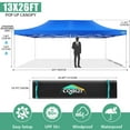 thumbnail image 7 of COBIZI 13x26 Heavy Duty Pop Up Canopy with 6 Sidewalls Party Tent Outdoor Wedding Large Event Tent with Roller Bag for Garden Lawn Waterproof UPF 50+ Ez Up, Blue, 7 of 7
