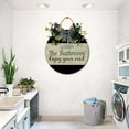 thumbnail image 5 of Farmhouse Bathroom Wall Decor - Rustic Framed Round Wooden Sign - Vintage Decoration for Toilet Washroom Restroom - 11 x 11 inch (The Bathroom Enjoy Your Visit), 5 of 5