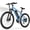 Blue, variant on ESKUTE M200 Electric Bike for Adults, 21-Speed Gear 27.5" Mountain Ebike, 1200W Peak Brushless Motor 28MPH, 48V 10.4Ah, Step Over E-Bicycle, with NFC Unlock, Black with Fender & Rack, UL2849