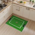 thumbnail image 2 of ODIKA 3'x5' Washable Throw Rug Field Door Football Stadium Grid Center Motif Markings Border for Entryway, Kitchen, Mudroom, Stain Resistant, Low Profile, Non-Slip, 2 of 7