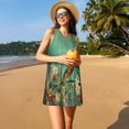 thumbnail image 3 of Disketp Retro Birds para Vestido sin Mangas para Mujeres, Vestidos de Verano para Mujeres, Casual y Holgado para la Playa, 3 of 7