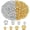 Golden&Silver-mix, variant on 800Pcs 3-6mm Silver Round Beads Spacer Beads Smooth Loose Ball Beads for DIY Bracelet Jewelry Making Craft