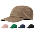 thumbnail image 3 of Zhengup 5 Panel Hat Waterproof Baseball Cap Street Style Camp Dad Hat Curved Brim Jockey Cap Casual Trucker Hip Hop Hats, 3 of 9