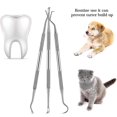thumbnail image 2 of 3 Pcs Dog Teeth Cleaner And Scraper Stainless Steel Double Ended Tooth Grinder Scraper Pet Teeth Cleaning Tool For Dogs And Cats (silver), 2 of 5