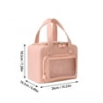 thumbnail image 3 of Portable Leakproof Insulated Lunch Bag for Women Reusable Lunch Tote Cooler Bag Soft Expandable Thermal Lunchbox Food Carrier Pouch for Work Picnic，Purple, 3 of 5