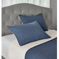 thumbnail image 6 of Mainstays Cotton-Rich T-Shirt Soft Jersey Pillow Sham Bedding, Standard/Queen, 2 Pack, Indigo Blue, 6 of 7